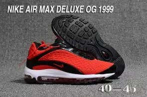 nike air max deluxe hommes sneakers red black